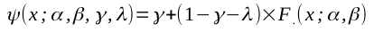 Standard equation of psychometric function